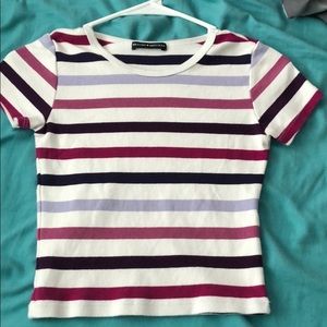 Striped purple shirt